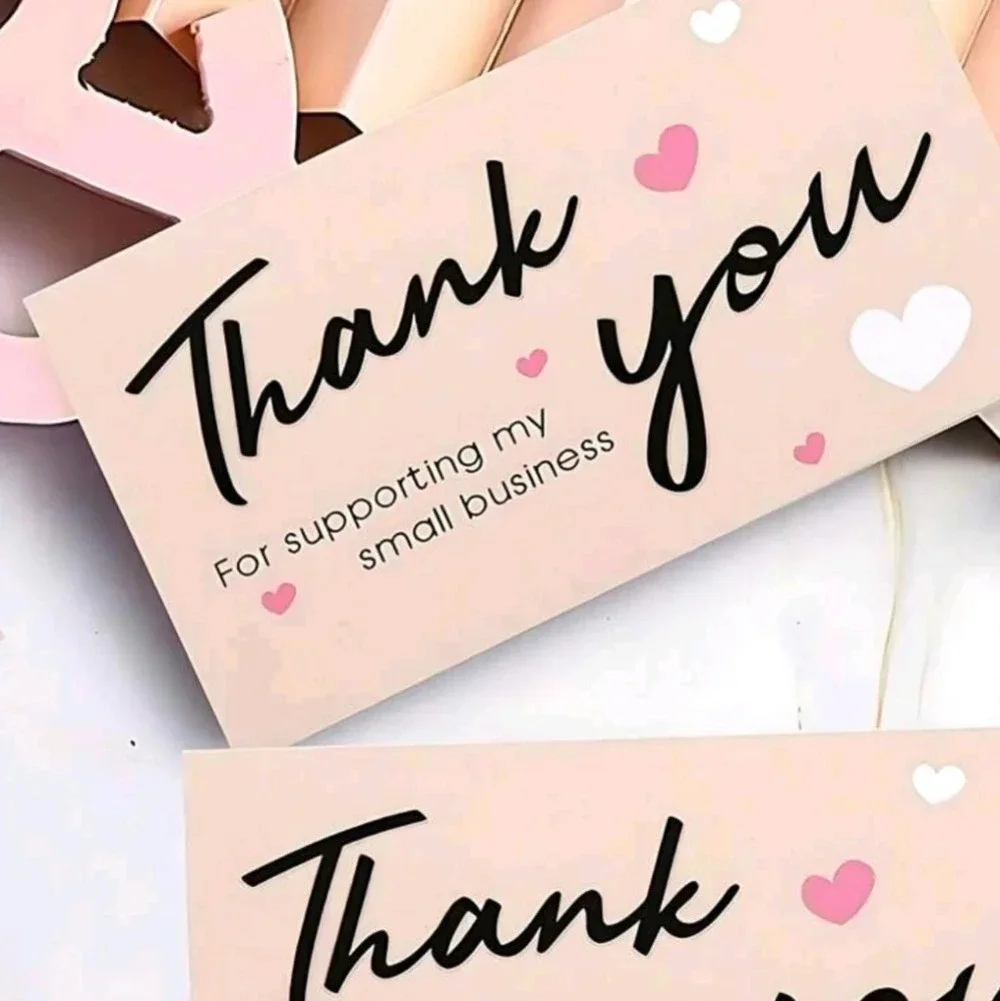 NEW Business Thank You Cards 50 PCS Shipping Packages Small Business Cardstock